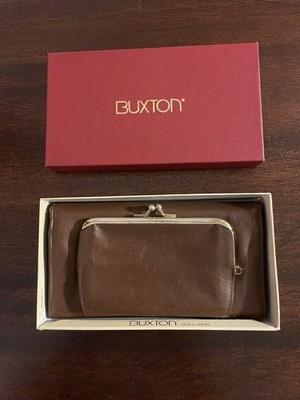 New - BUXTON WOMEN s BROWN LEATHER WALLET/CHANGE PURSE