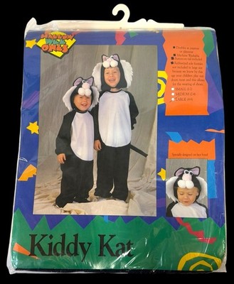 NOS Vintage 1990s Kitty Cat Disguise Halloween Costume Kid Child Toddler 4T 5T 6