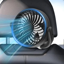 Rechargeable Car Fan for Backseat Kids, USB and Battery Powered Portable Fan ...