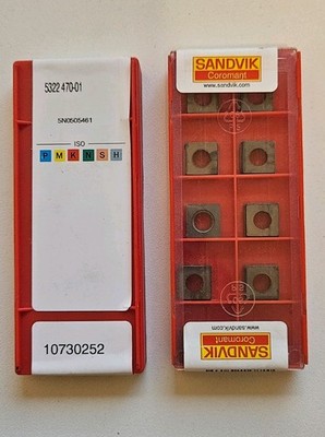 20 x Wendeschneidplatten/Grundplatte/Hartmetalleinsatz Sandvik 5322 470-01