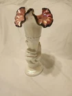 Vintage Fenton Black Rose Iridized Hand Vase~11" T~from the MUSEUM COLLECTION