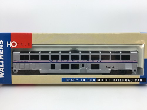 Coche de pasajeros HO Walthers 932-6121 Amtrak Superliner II Sightseer Lounge #33041 | Zustand: Used