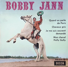 BOBBY JANN Cheveux gris / Mon cheval Hully Gully RARE 45T EP BIEM DECCA 460.876 