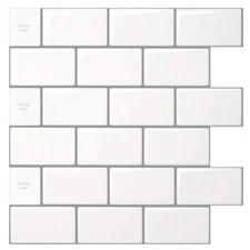 10-Sheet Peel and Stick Backsplash Tile for Kitchen Backsplash, 12x12 inches ...
