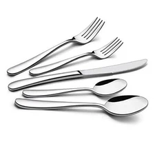  40-Piece Heavy Duty Silverware Set, Stainless Steel Flatware Cutlery Set for 