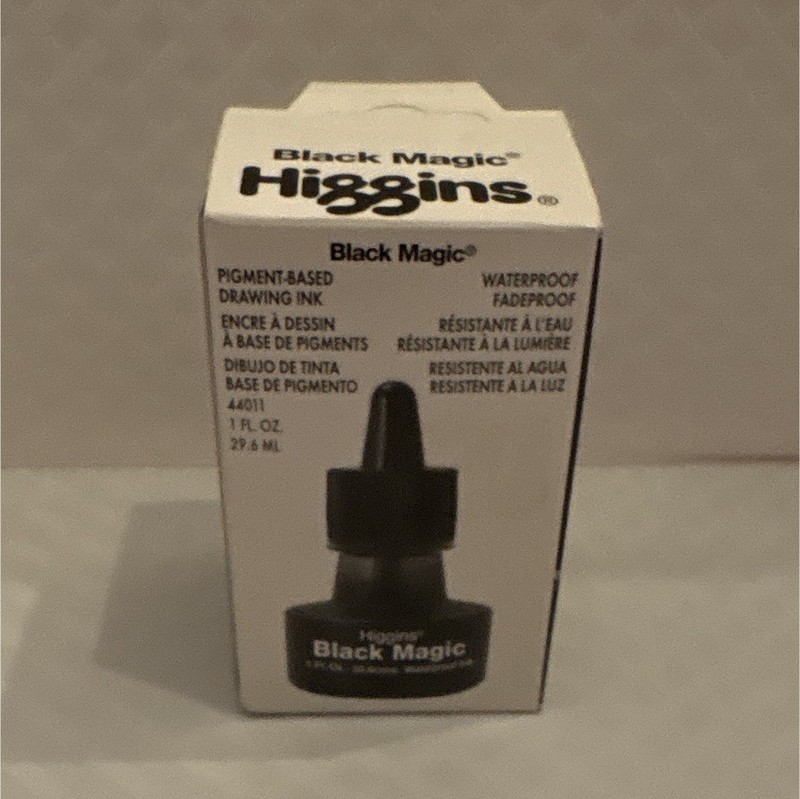 Higgins Black Magic Pigment-Based Drawing Ink 1 fl oz, MPN 44011