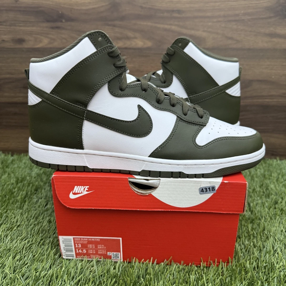 Nike Dunk High Retro Men\'s Shoes Cargo Khaki Men 11.5 DD1399-107 2022 NWB Nike Dunk High Retro Men main image 2