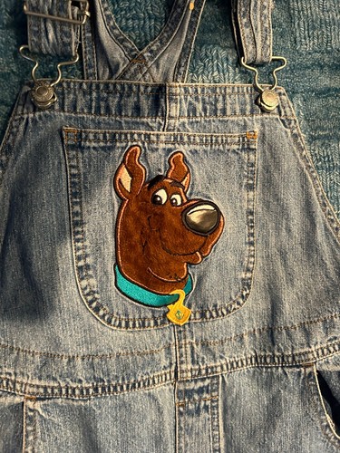 Vintage 1998 Warner Bros Studio Store Kids Scooby Doo Kid's Overalls Size XL