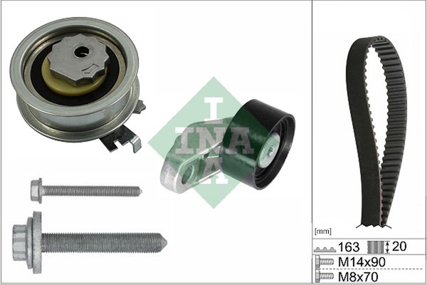 Zahnriemensatz Schaeffler INA 530 0846 10 FüR VW Polo 6 AW1 BZ1 AE1 Golf 8 CG5 4-image