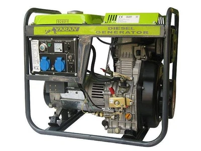 VARAN MOTORS Diesel Generator Stromerzeuger Stromaggregat 5000W 230V + Elek-Start & Batterie
