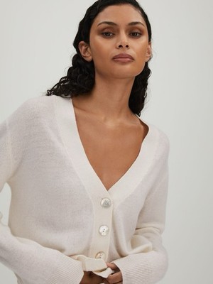 CRUSH Cashmere C-RUSH Colorush Jes Elegant Silk Blend Cardigan Sweater Sz 3