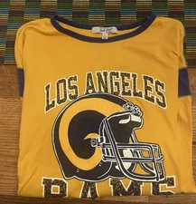 Retro Vintage Women’s Junk Food LA Rams Long Sleeve Shirt-Size XL Football NFL