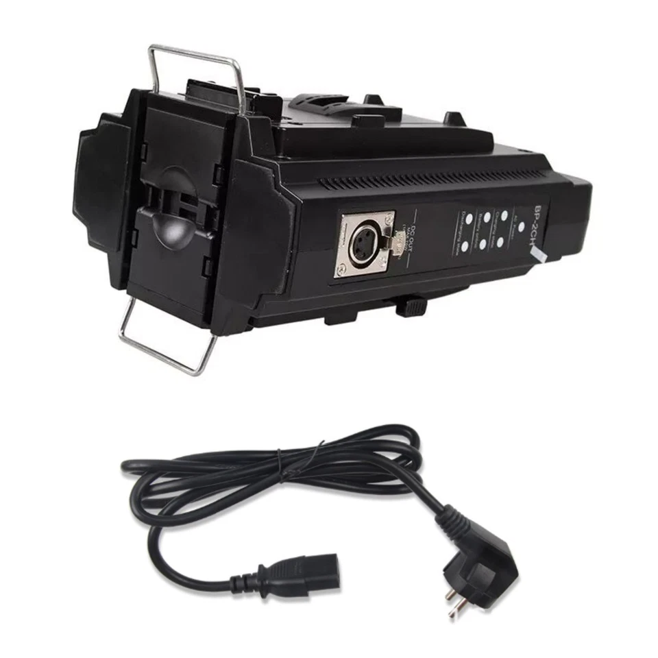 Cargador rápido de batería de bloqueo V/Montaje doble canal BP-2CH 1 pieza con fuente de alimentación Foto 4 de 4