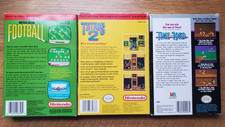 NES Boxed Game Lot (3) – Time Lord, Tetris 2 , Play Action Football CIB – Clean