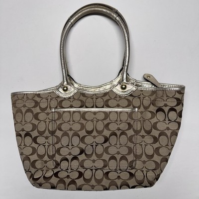 Coach Bleecker Floral Applique Tote Bag Signature Jacquard | eBay