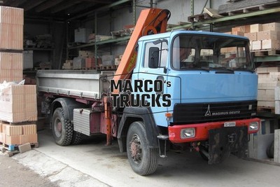 LKW Foto Magirus Deutz 256 Zugmaschine crane Schweiz hell blau MAGIRUS DE #j6ui