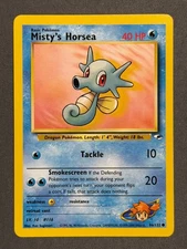 Misty's Horsea 86/132 Gym Heroes Series Common Basic Pokemon Card WOTC 2000 NM