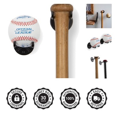 Sporta Baseball Holder, Baseball Bat Wall Mount Display Stand for Man Cave De...