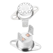 2pcs Temperature Control Switch Thermostat 150°C 10A NC6.3mm Pin