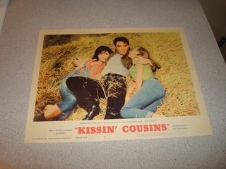 Elvis Presley 1964 Original Lobby Card Kissin Cousins Elvis with 2 Girls in Barn