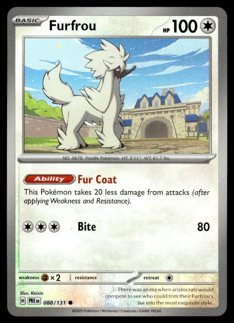 Pokemon TCG SV: Prismatic Evolutions #088/131 Furfrou (Pokeball) NM