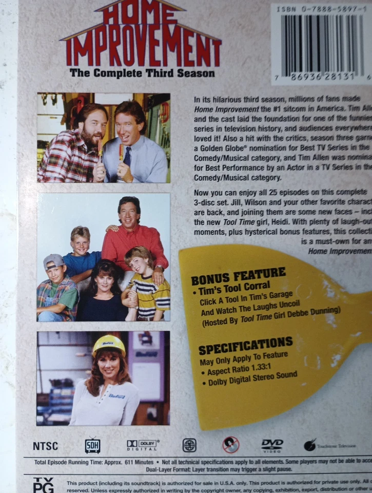Home Improvement The Complete Third Season DVD 1993 - Image 2 of 3