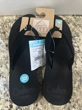 Reef Womens Cushion Breeze Black Flip-Flops Sandals 10 Medium Black NWT