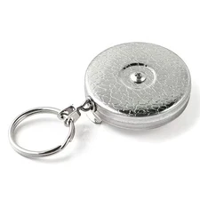 Key-Bak 0003-011 Key Reel, Chrome, Stainless Steel Chain, Chrome Texture