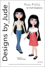 Fun Frills Doll Clothes Sewing Pattern for 15.25" Maudlynne & LittleMissMatched