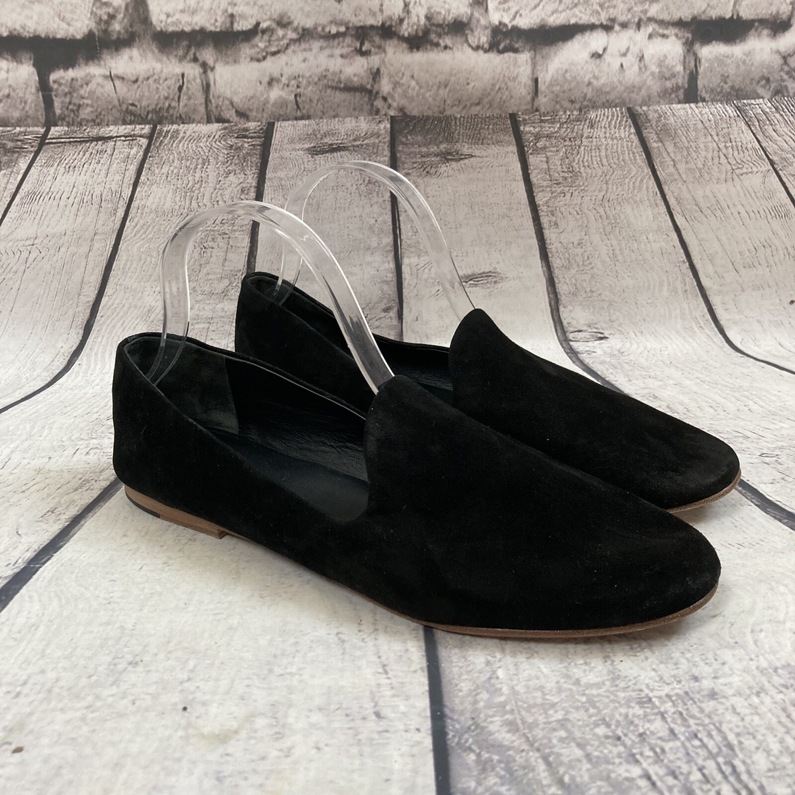Vince Milo Black Suede Slip On Flat 