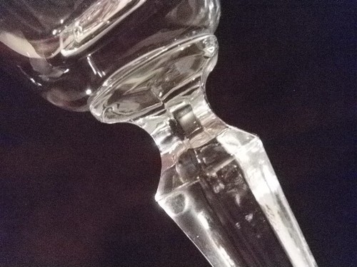 PAIR CRYSTAL CHAMPAGNE FLUTES CADILLAC ETCHED EMBLEM 8-5/16" WHITE WINE CAR SHOW - Picture 11 of 15