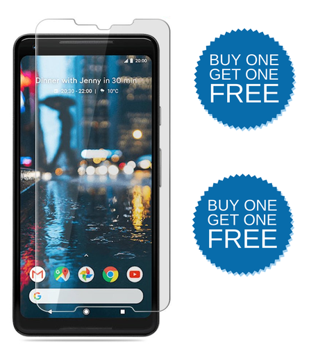 For Google Pixel 2 XL Tempered Glass Screen Protector Cover Buy 1 Get 1 Free - Picture 2 of 3