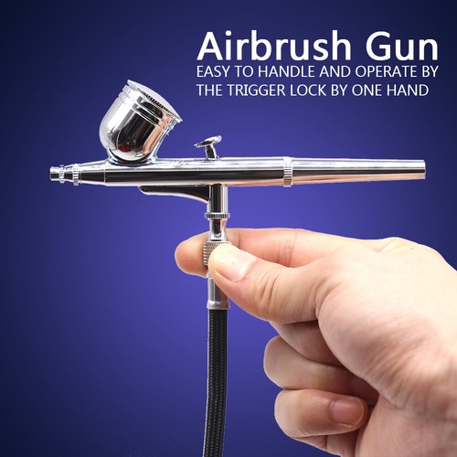 25PSI Airbrush Compressor Kit Spray Gun Dual Action Air Brush Paint Model 0.3MM - Picture 11 of 13