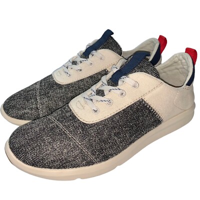 Toms Del Rey Womens Grey Cream Lace Up Pumps Trainers UK EUR 37  UK