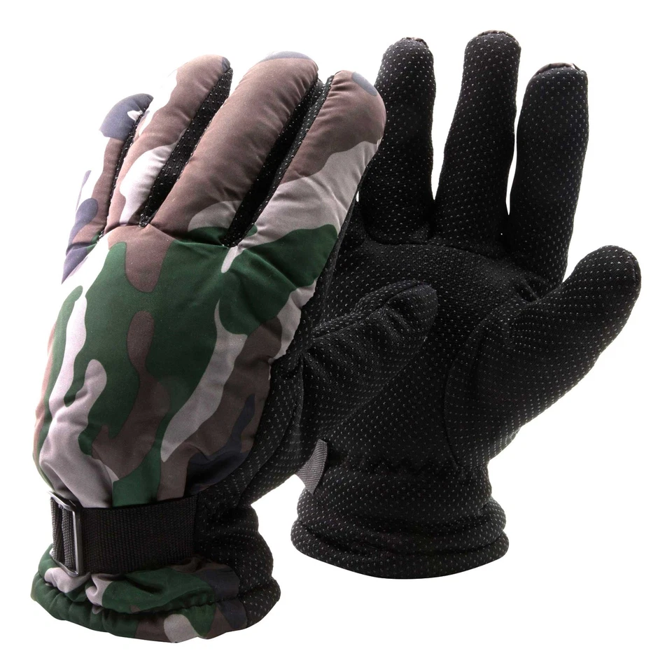 Anti-Skid Winter Gloves Hunting Camo Finger Camouflage Warm Ski Insulated M L XL - Image 3 of 3