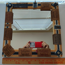 Rare Vintage Levi  s Denim mirror with patches zippers buttons MUST SEE