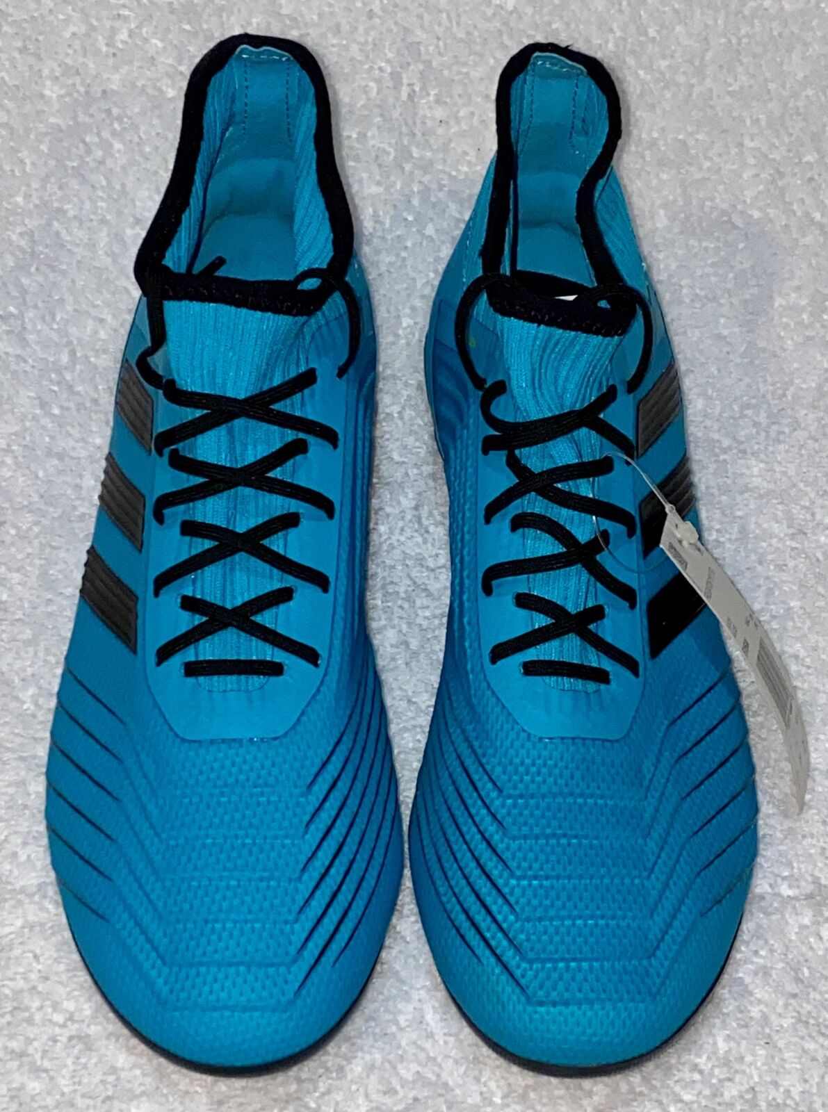ADIDAS Predator 19.2 FG Soccer Cleats Boots Bright Cyan Blue Black Mens 8  10.5