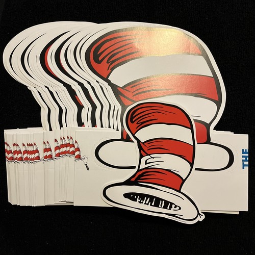 Cat In The Hat Party Favor Hat Lot & Sticker