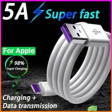 5A Fast Charger USB Charging Cable for iPhone 14 13 12 11 Pro Max XR 8 Plus iPad