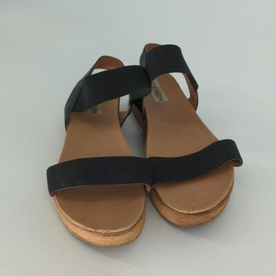 Steve Madden Agile Platform Strappy Sandals Black Brown summer casual