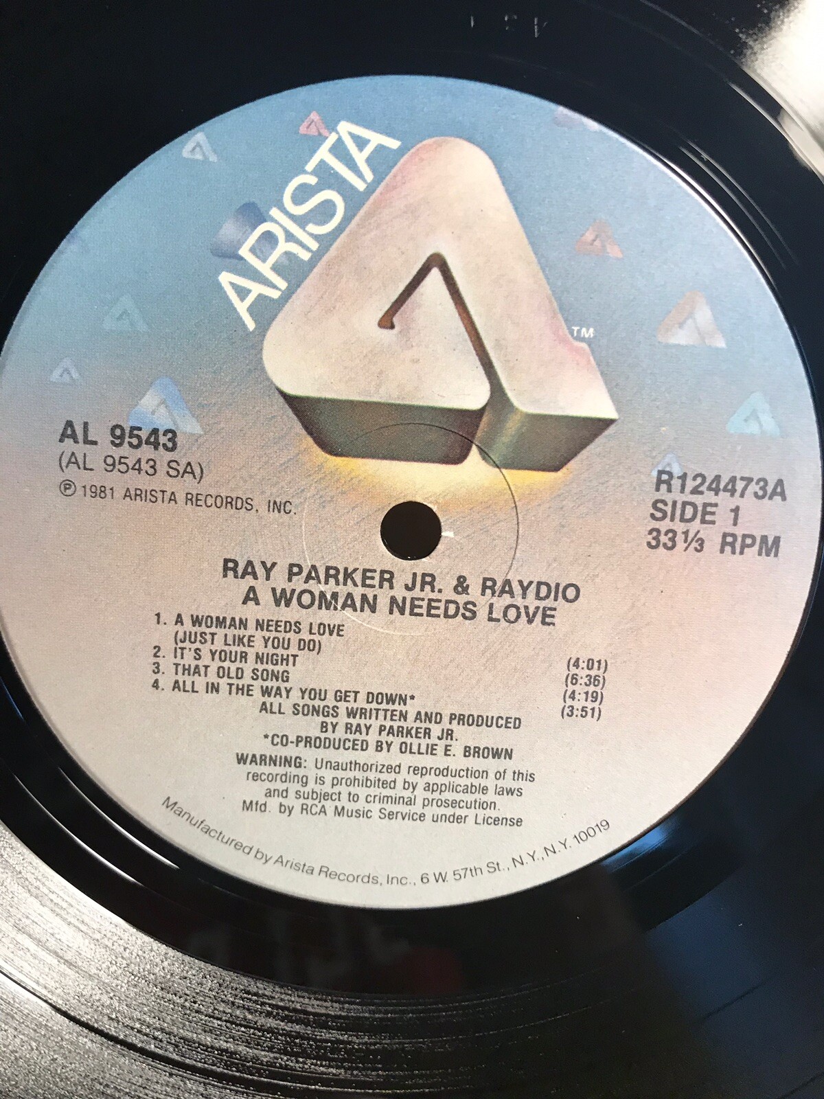 A Woman Needs Love Ray Parker Jr And Raydio Record Vinyl Album | eBay