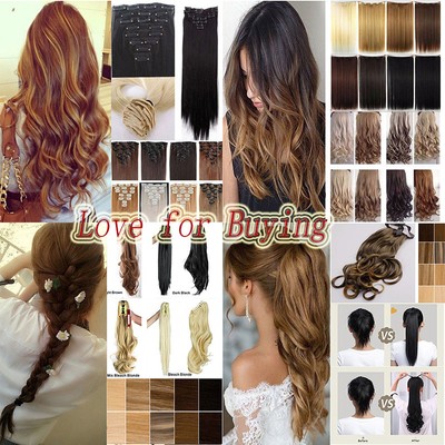 Lady Hair Extensions Full Head One Piece Ponytail Different Types
