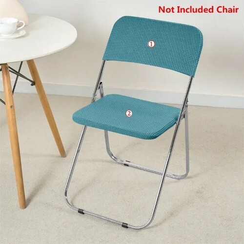 1Set Folding Chair Cover Elastic Chair Seat Slipcovers Chair Backrest Protector - Bild 31 von 34