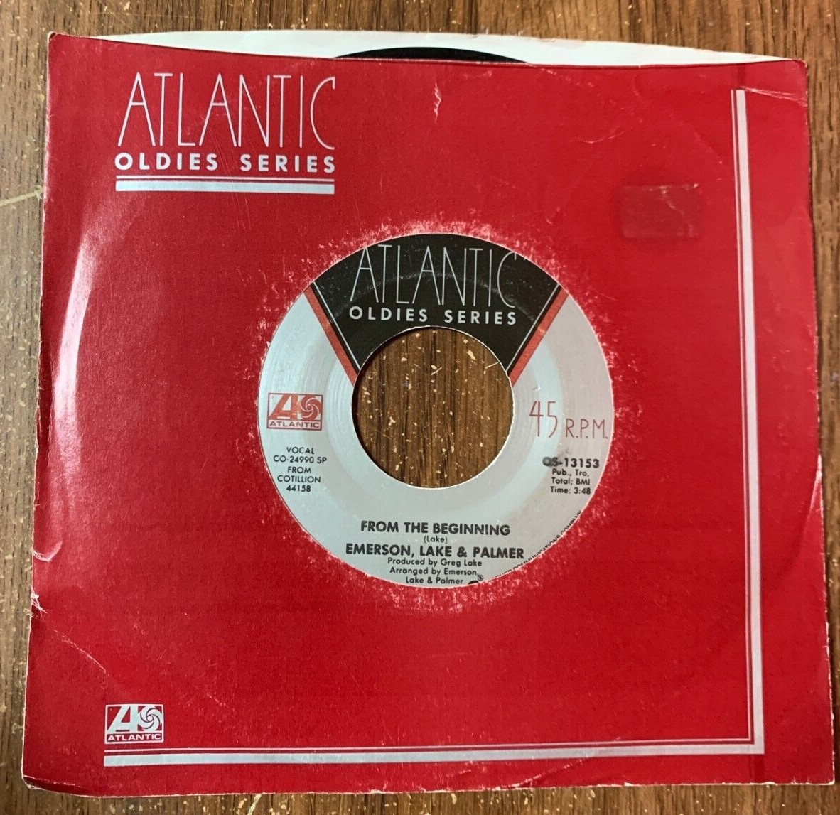 Vintage Emerson, Lake & Palmer 45 RPM Records Each Sold