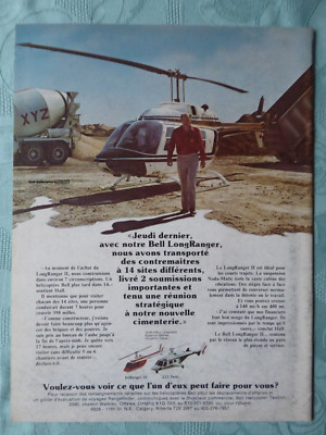 8/1979 PUB BELL HELICOPTER LONGRANGER DON HALL SUPERIOR HOMES HOUSTON FRANZÖSISCHE ANZEIGE