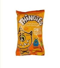 FULL CASE  54 PACKETS OF THINGIES CHEESE TOASTIE FLAVOUR CRISPS CORN SNACK (PM)