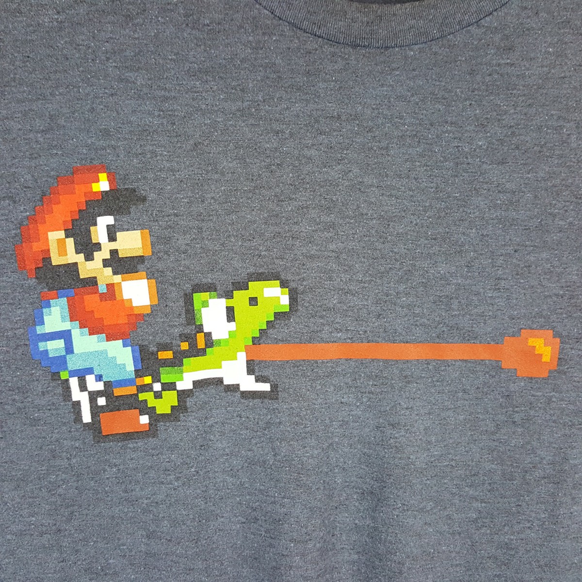 トップス Yoshi SUPER MARIO WORLD YOSHI 16-BIT Men's 2XL T-SHIRT Official