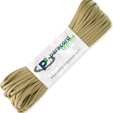 Gold 550 Paracord Type III 7 Strand Parachute Cord 10, 25, 50, 100 ft - USA Made