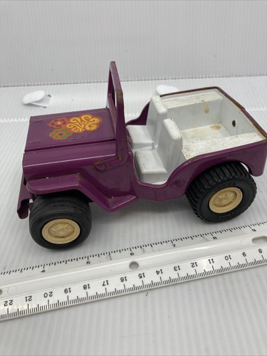 Vintage Tonka Metal Jeep Toy Purple 