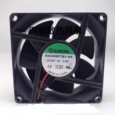 SUNON KD2408PTB1-6A 8025 DC24V 3.4W 2-Wire Inverter Dual Ball Cooling Fan